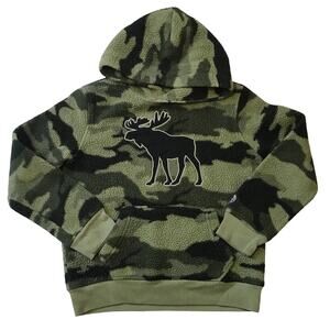 Abercrombie Fleece Camo Hooded Sweatshirt 9-10Y